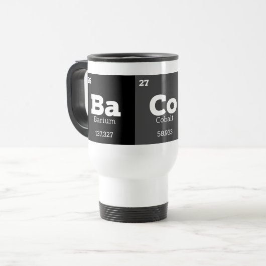 Science Teacher Chemistry Chemical Elements Bacon Reisbeker (Voorkant links)