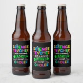 Science Teacher Cool Bier Etiket (Flessen)