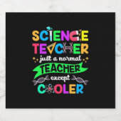 Science Teacher Cool Bier Etiket (Enkel label)