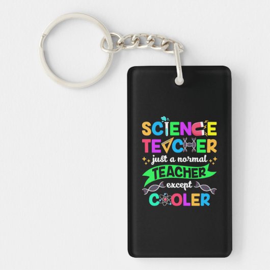 Science Teacher Cool Sleutelhanger (Voorkant)