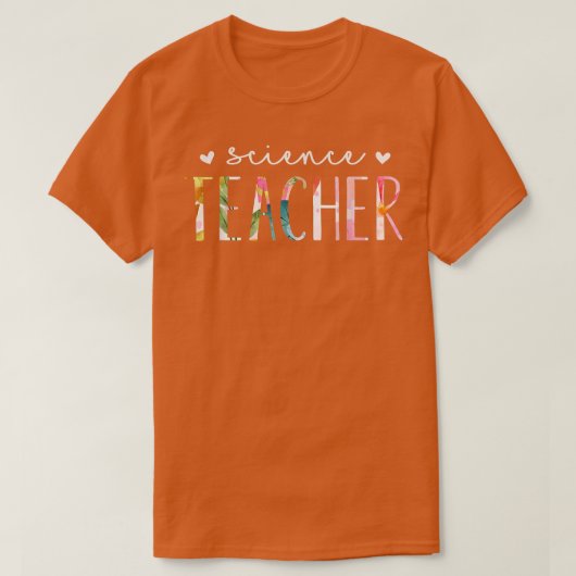 Science Teacher Cute Floral Design 2147 T-shirt (Design voorkant)