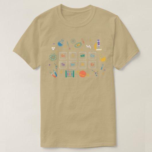 Science Teacher Cute Periodic Table Chemistry Elem T-shirt (Design voorkant)