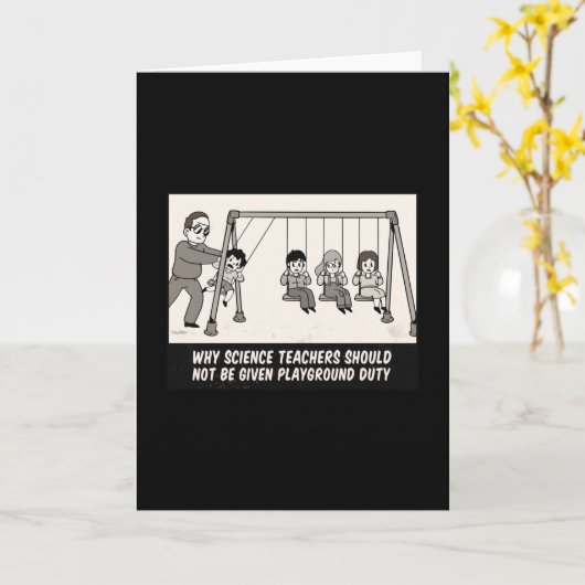 Science Teacher Funny Kaart (Gele Bloem)