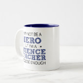 Science Teacher Hero Humor Nieuwigheid Tweekleurige Koffiemok (Voorkant links)