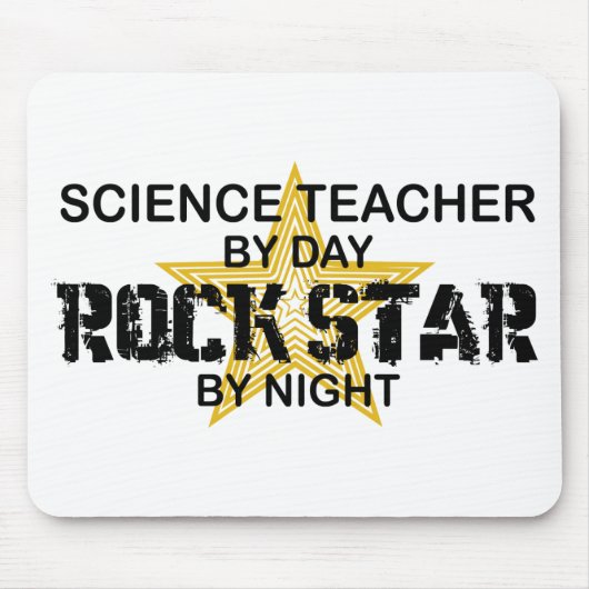 Science Teacher Rock Star by Night Muismat (Voorkant)