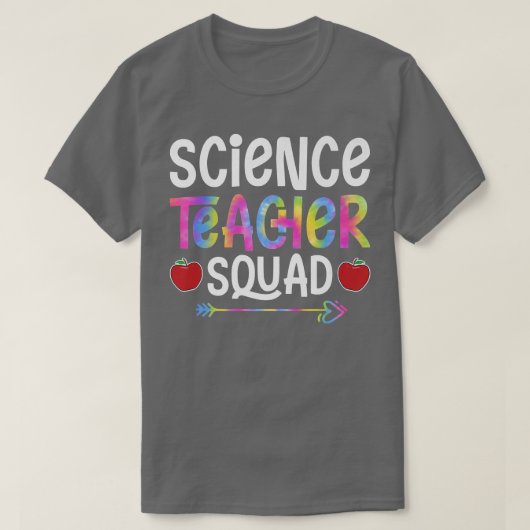 Science Teacher Squad First Day of School Tie-Dye T-shirt (Design voorkant)