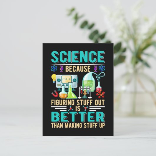 Science Teacher Student Chemistry Laboratory Briefkaart (Staand voorkant)