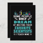 Science Teacher Teach Biology Chemistry Physics Feestdagenkaart (Voorkant / Achterkant)