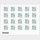 Science Teacher Typography Design Vierkante Sticker (Vel)