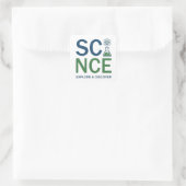 Science Teacher Typography Design Vierkante Sticker (Tas)