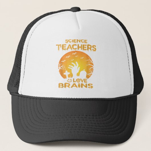 Science Teachers Love Brains Funny Science Teacher Trucker Pet (Voorkant)