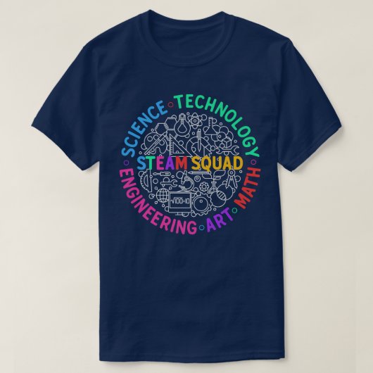 Science, Tech, Engineering, Art en wiskunde ST T-shirt (Design voorkant)