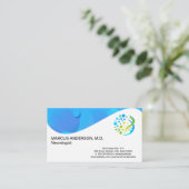 Science Tech Logo | QR-code Aangepast Visitekaartje (Staand voorkant)