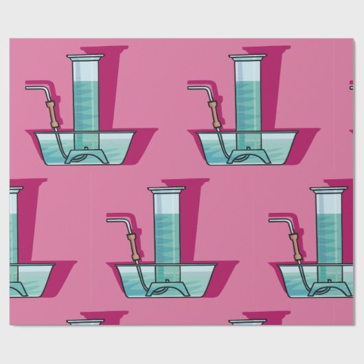 Science Test Tube Cadeaupapier (Vlak)