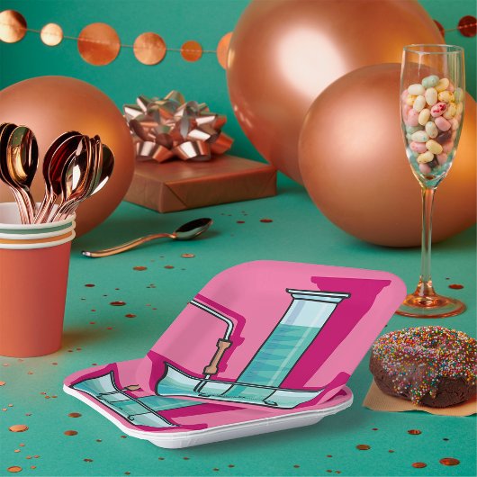 Science Test Tube Papieren Bordje