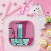 Science Test Tube Papieren Bordje (Feest)