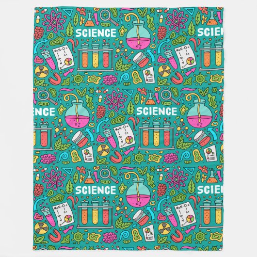 Science Thema Fleece Deken (Voorkant)