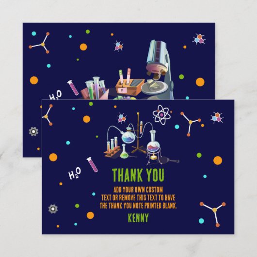 Science Theme bedankkaart (Voorkant / Achterkant)