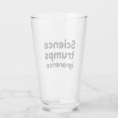 Science Trumps Ignorance Glas (Achterkant)