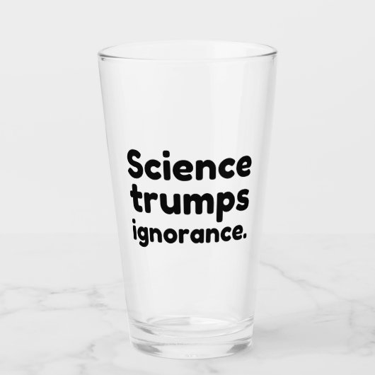 Science Trumps Ignorance Glas (Voorkant)