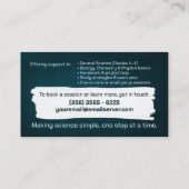 Science Tutoring - Docent Krijt Illustratie Visitekaartje (Achterkant)