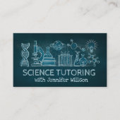 Science Tutoring - Docent Krijt Illustratie Visitekaartje (Voorkant)
