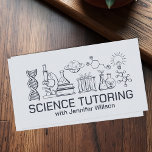 Science Tutoring - Docent Visitekaartje<br><div class="desc">Inspireer nieuwsgierige geesten met dit prachtig ontworpen Science Tutoring-visitekaartje, ideaal voor opvoeders, privédocenten en professionals voor academische ondersteuning. Met een compositie van klassieke wetenschapselementen - zoals een microscoop, DNA-streng, bekers, molecule en meer - voegt dit ontwerp een creatieve, persoonlijke touch toe aan uw professionele afbeelding. Deze kaart combineert visuele charme...</div>