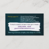 Science Tutoring - Docent Waterverf kunst Visitekaartje (Achterkant)