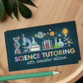Science Tutoring - Docent Waterverf kunst Visitekaartje