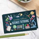 Science Tutoring - Docent Waterverf kunst Visitekaartje<br><div class="desc">Inspireer nieuwsgierige geesten met dit prachtig ontworpen Science Tutoring-visitekaartje, ideaal voor opvoeders, privédocenten en professionals voor academische ondersteuning. Met een compositie van klassieke wetenschapselementen - zoals een microscoop, DNA-streng, bekers, molecule en meer - voegt dit ontwerp een creatieve, persoonlijke touch toe aan uw professionele afbeelding. Deze kaart combineert visuele charme...</div>
