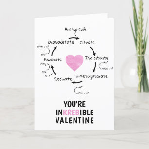 Science Valentijn Kreb's Cycle Biology Heart Geek Feestdagen Kaart
