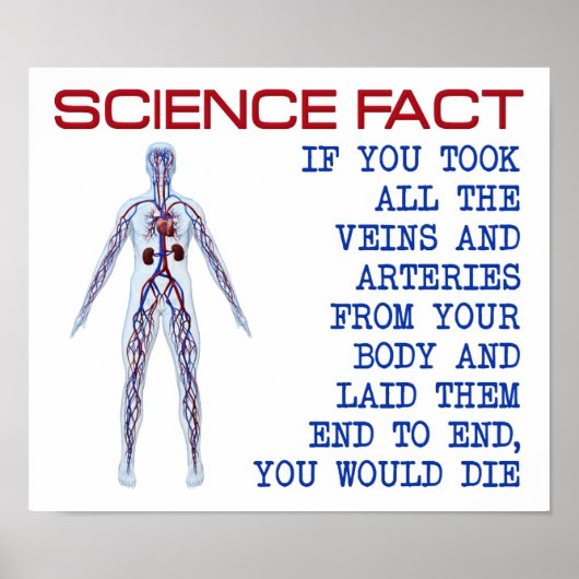 Science Veins Funny Poster (Voorkant)