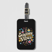 Science Vibes Groovy Eerste Dag Terug Naar School Bagagelabel (Voorkant (verticaal))