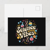 Science Vibes Groovy Eerste Dag Terug Naar School Briefkaart (Voorkant / Achterkant)