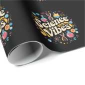 Science Vibes Groovy Eerste Dag Terug Naar School Cadeaupapier (Rol Hoek)