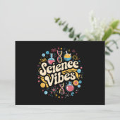 Science Vibes Groovy Eerste Dag Terug naar School Kaart (Staand voorkant)