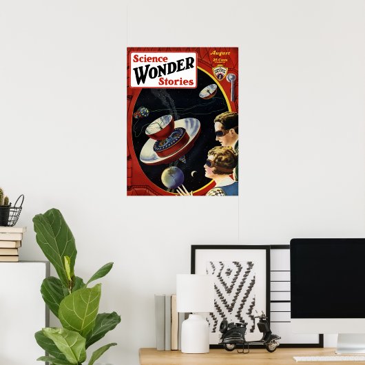 Science Wonder Stories Poster (Thuiskantoor)
