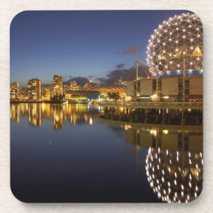 Science World en CBD weerspiegeld in False Creek, Bier Onderzetter