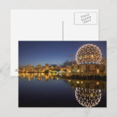 Science World en CBD weerspiegeld in False Creek, Briefkaart (Voorkant / Achterkant)