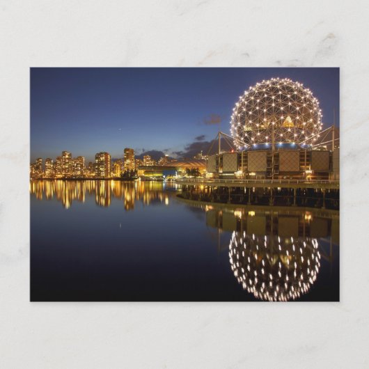 Science World en CBD weerspiegeld in False Creek, Briefkaart (Voorkant)