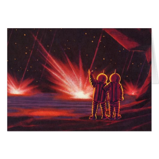 Sciencefiction-alien uit het verre verleden op rod (Voorkant Horizontaal)