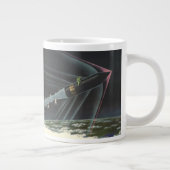  sciencefiction astronaut Riding Rocket Grote Koffiekop (Rechts)