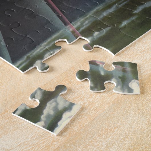  sciencefiction astronaut Riding Rocket Legpuzzel (Zijkant)