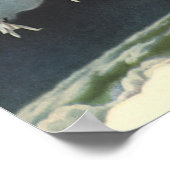 sciencefiction astronaut Riding Rocket Poster (Hoek)