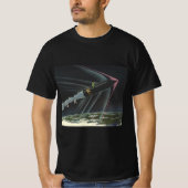  sciencefiction astronaut Riding Rocket T-shirt (Voorkant)
