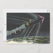 Sciencefiction-astronaut uit het verleden op een r (Voorkant)