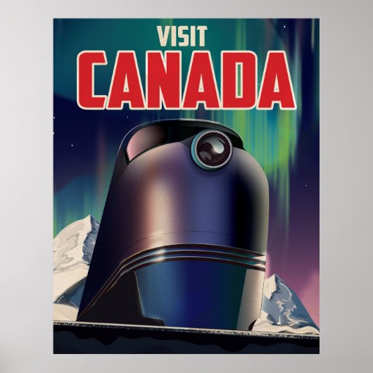Sciencefiction Bezoek Canada-reisposter Poster (Voorkant)