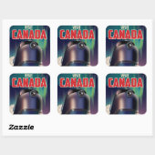 Sciencefiction Bezoek Canada-reisposter Vierkante Sticker (Vel)
