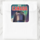 Sciencefiction Bezoek Canada-reisposter Vierkante Sticker (Tas)