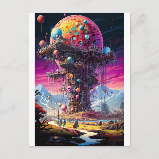 sciencefiction briefkaart (Voorkant)